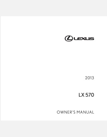 2013 lexus lx 570 owners manual